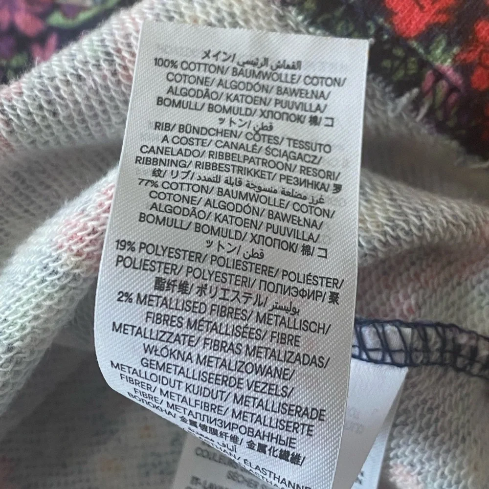 Mini Boden Printed Sweatshirt Skirt Multi Flower size 13-14